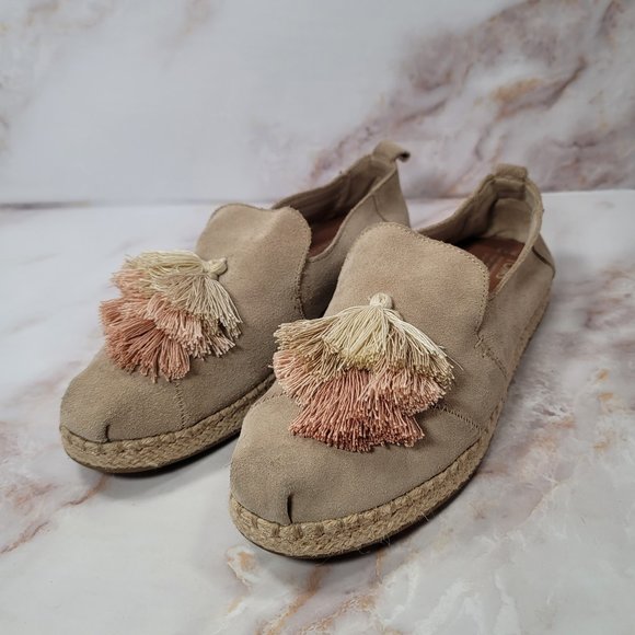 Tom's Alpargata Beige Suede Tassel Espadrilles - Picture 14 of 14